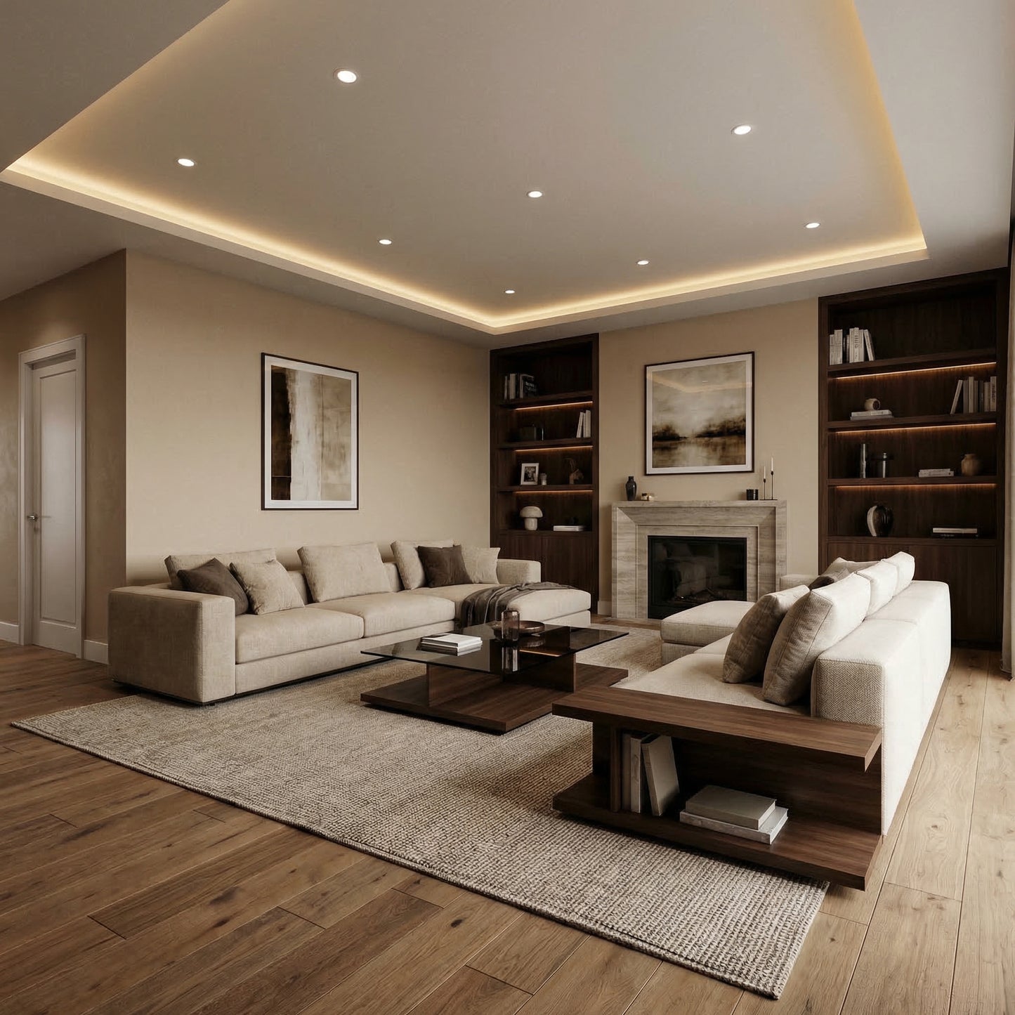 Dark Accents Living Room