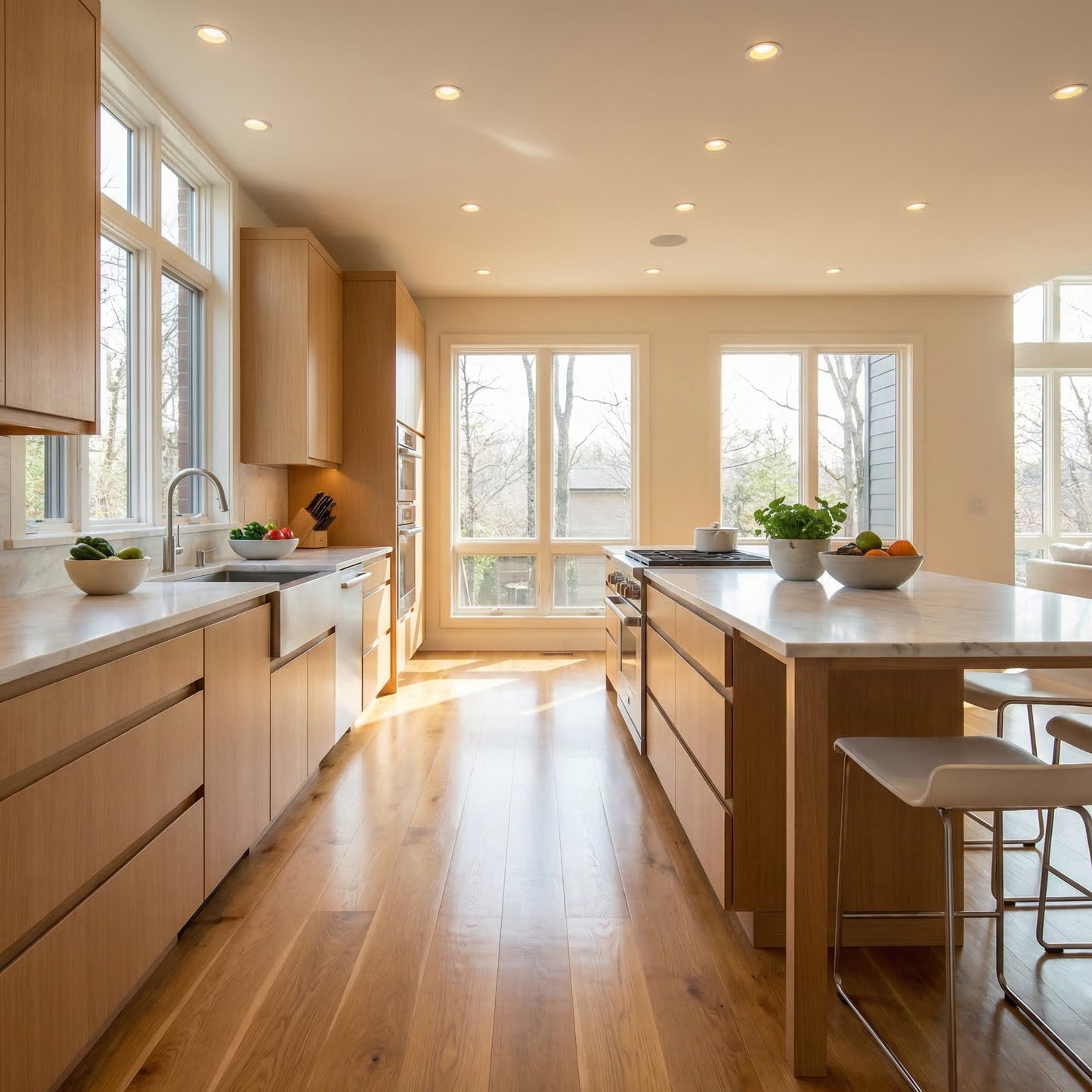 Taupe Contemporary Kitchen