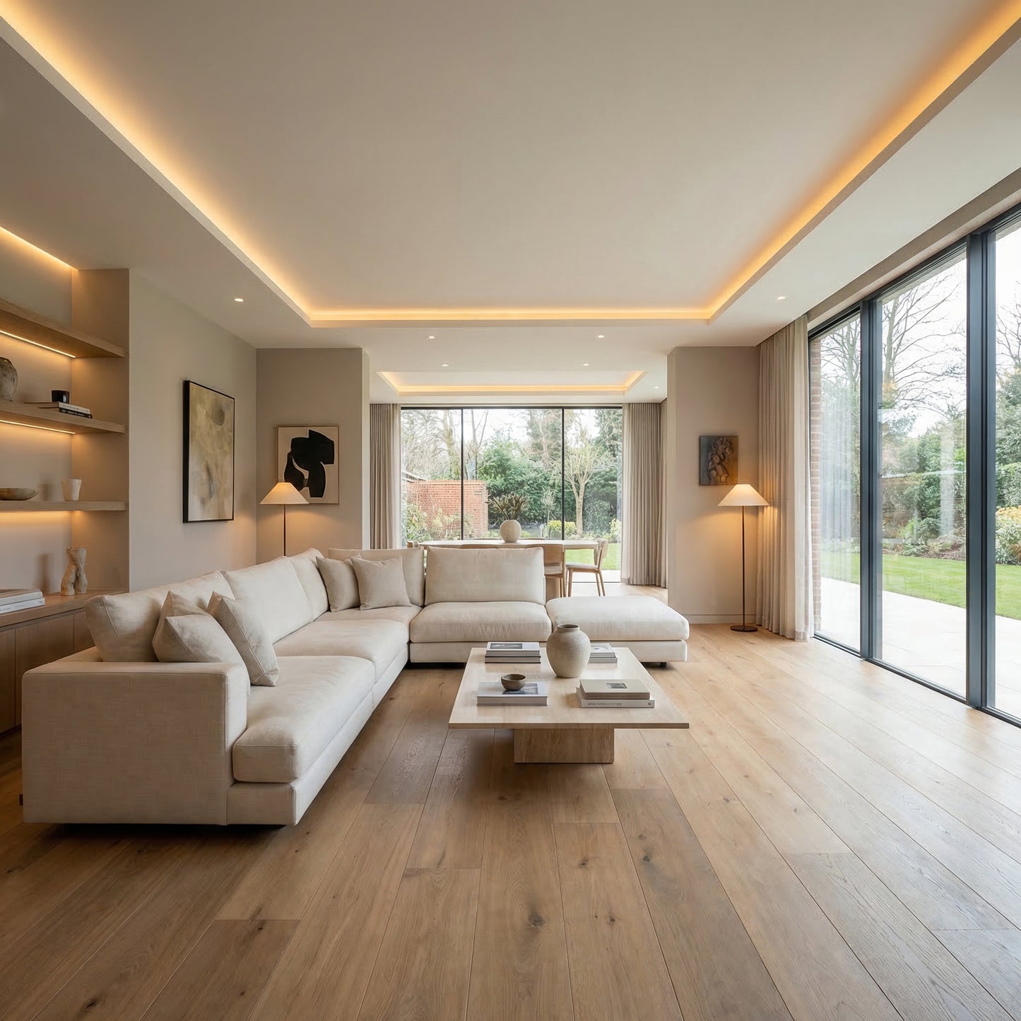 Cream Modern Living Space