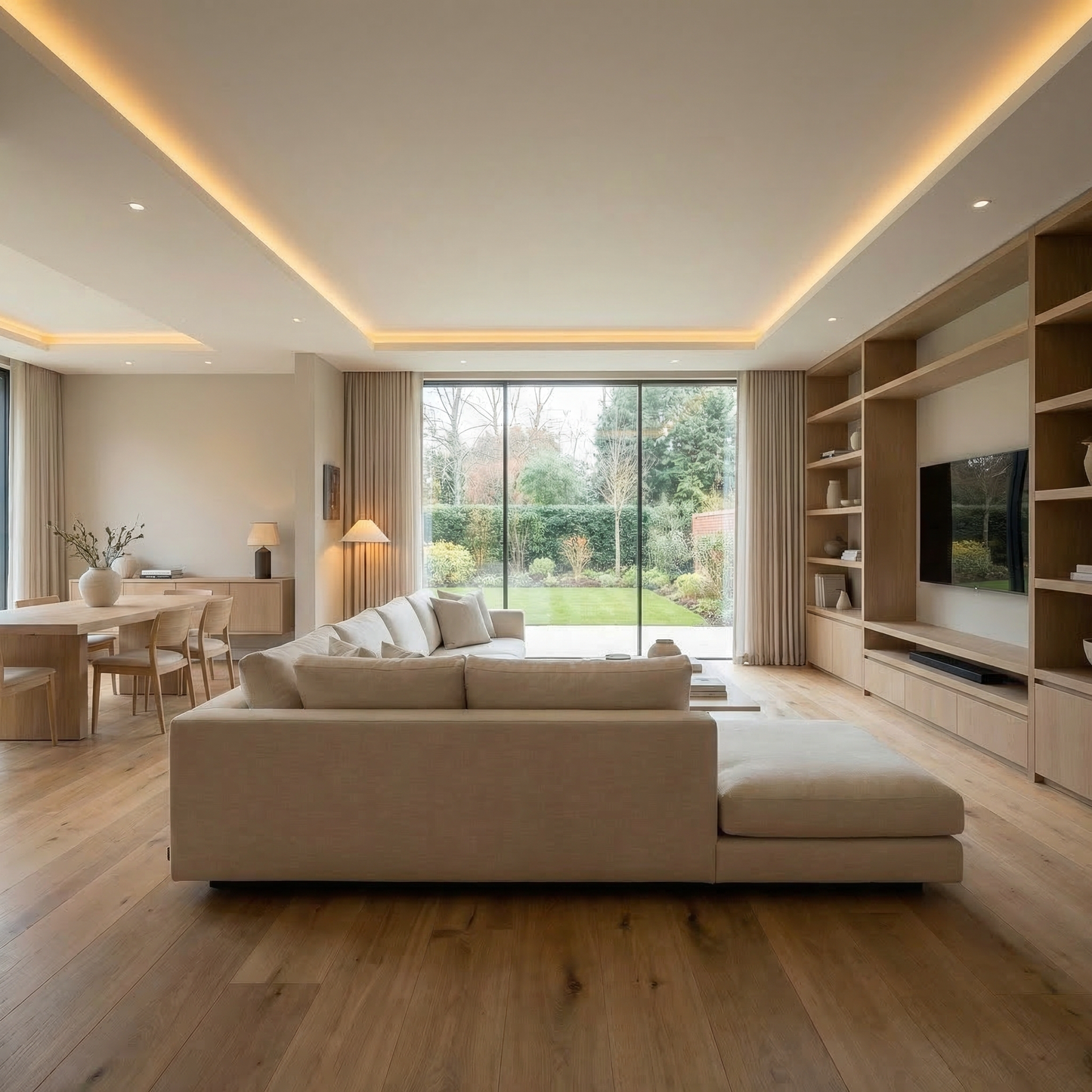 Cream Modern Living Space